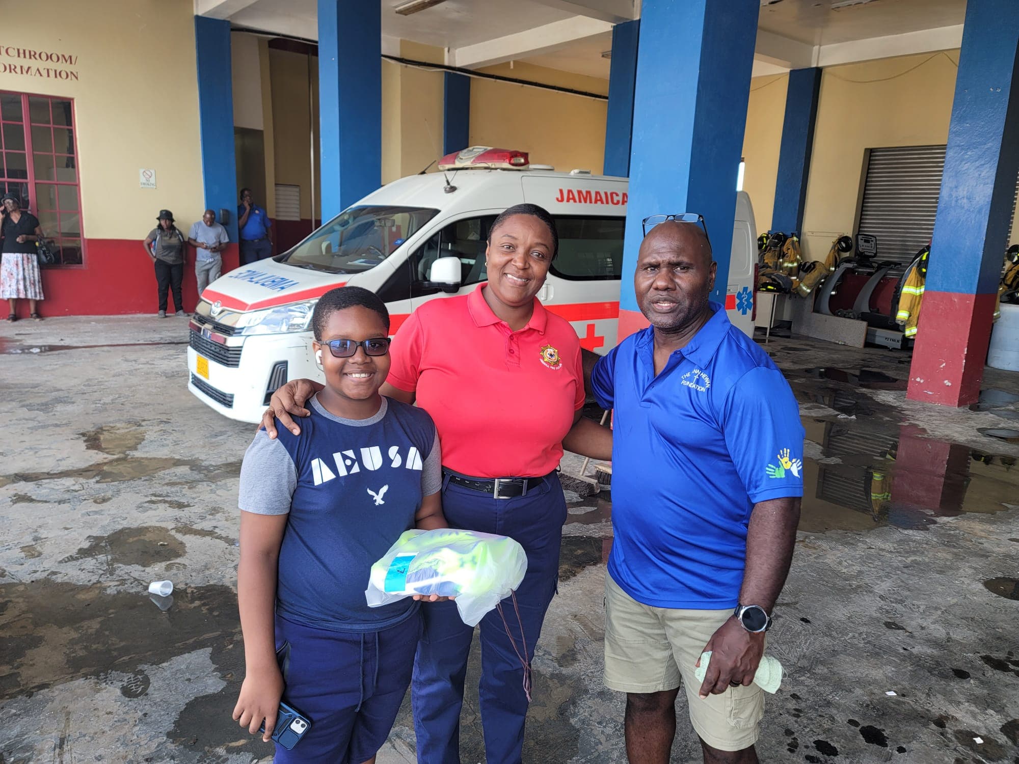 Relief distribution efforts in the community following Hurricane Melissa